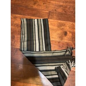 Men's Acrylic Brown Black Cream Scarf
